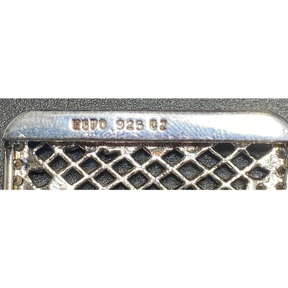 Joseph Esposito 925 Espo Cz Belt Buckle Floral Motif Designer Signed - Picture 4 of 7